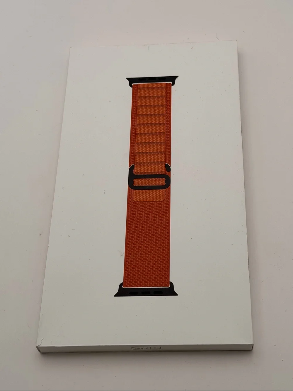 Genuine Apple Watch Band Alpine Loop (49mm) Orange - Small, New